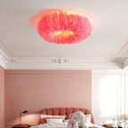 Modern Goose Feathers 1-Light Flush Mount Lighting Lumendat