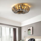 Modern Goose Feathers 1-Light Flush Mount Lighting Lumendat
