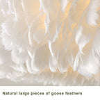 Modern Goose Feathers 1-Light Flush Mount Lighting Lumendat