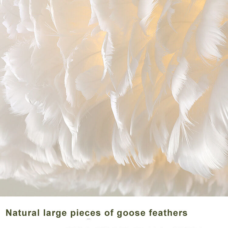 Modern Goose Feathers 1-Light Flush Mount Lighting Lumendat
