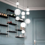 Modern Minimalist Creative Glass Ball LED Pendant Light BulbSquare