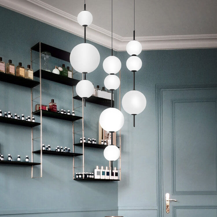 Modern Minimalist Creative Glass Ball LED Pendant Light BulbSquare
