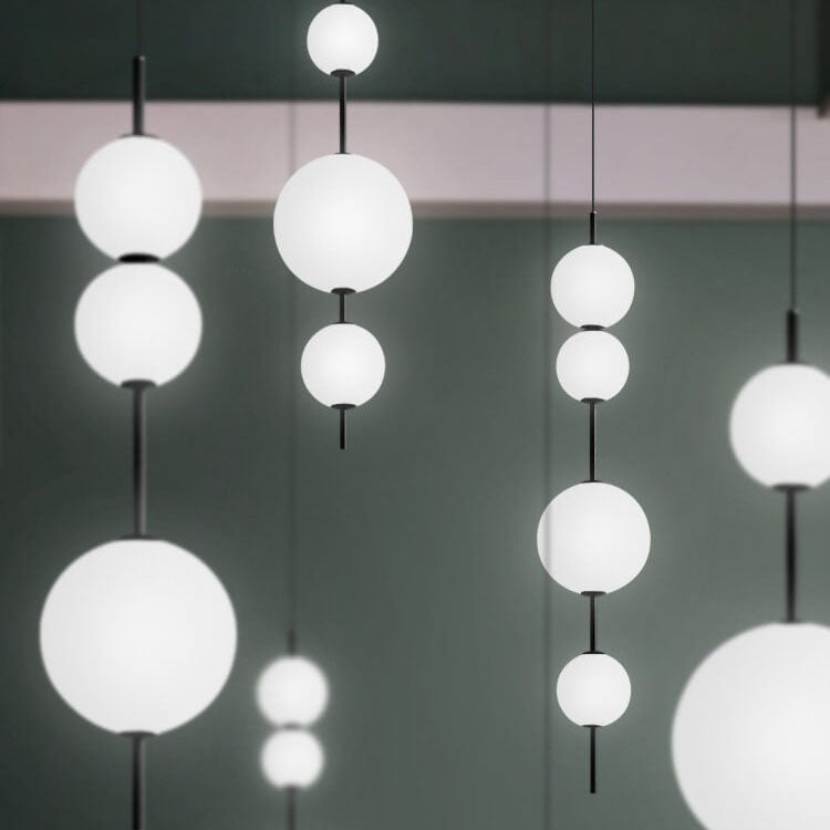 Modern Minimalist Creative Glass Ball LED Pendant Light BulbSquare