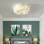 Modern Goose Feathers 1-Light Flush Mount Lighting Lumendat