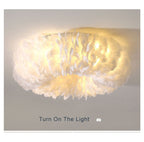 Modern Goose Feathers 1-Light Flush Mount Lighting Lumendat