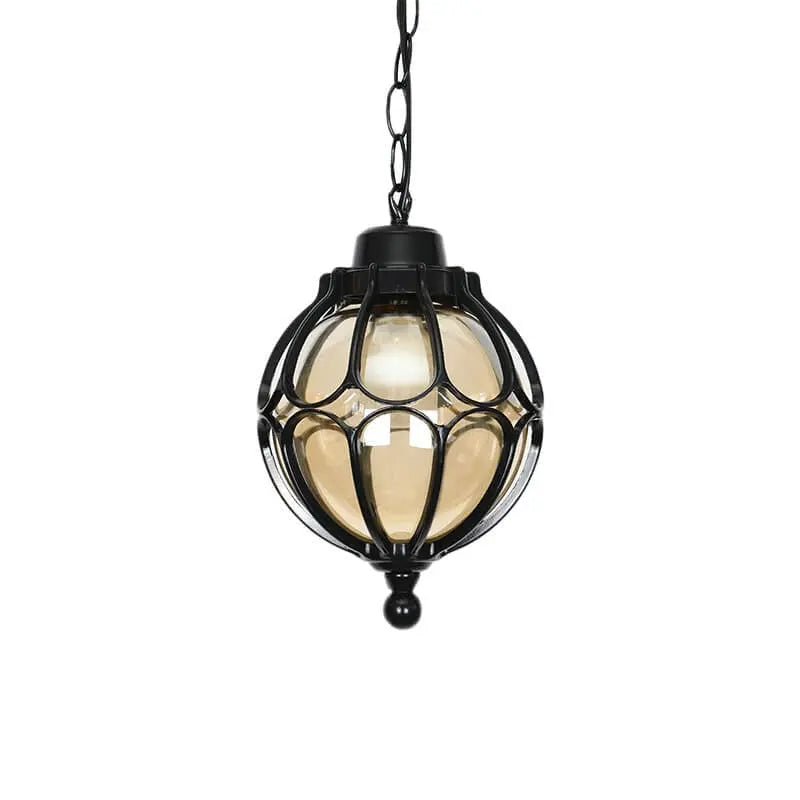 European Retro Spherical 1-light Outdoor Waterproof Pendant Light Lumendat