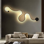 Modern Long Aluminum Snake Shaped 1-Light Curved LED Wall Sconce Lamp
