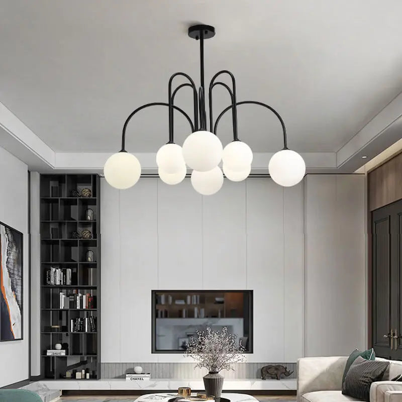 Glass Ball 6-8 Light Arch Chandeliers modern luxury lighting fixture