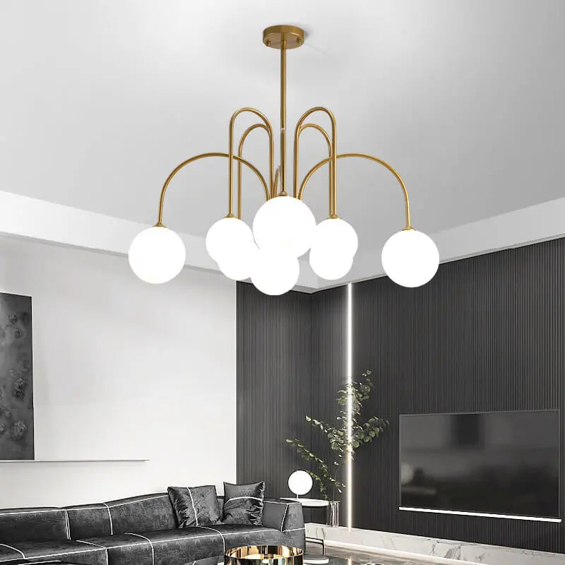 Glass Ball 6-8 Light Arch Chandeliers Lumendat