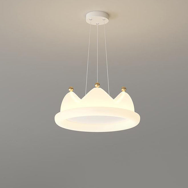Lumendat Contemporary Creative Kids Crown Iron PE LED Pendant Light For Bedroom Lumendat