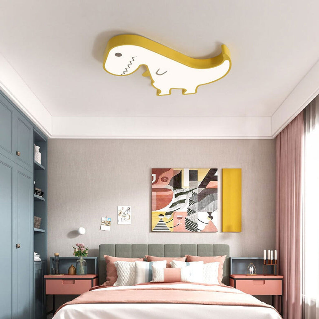 Lumendat Cartoon Creative Metal Dinosaur LED Flush Mount Ceiling Light Lumendat