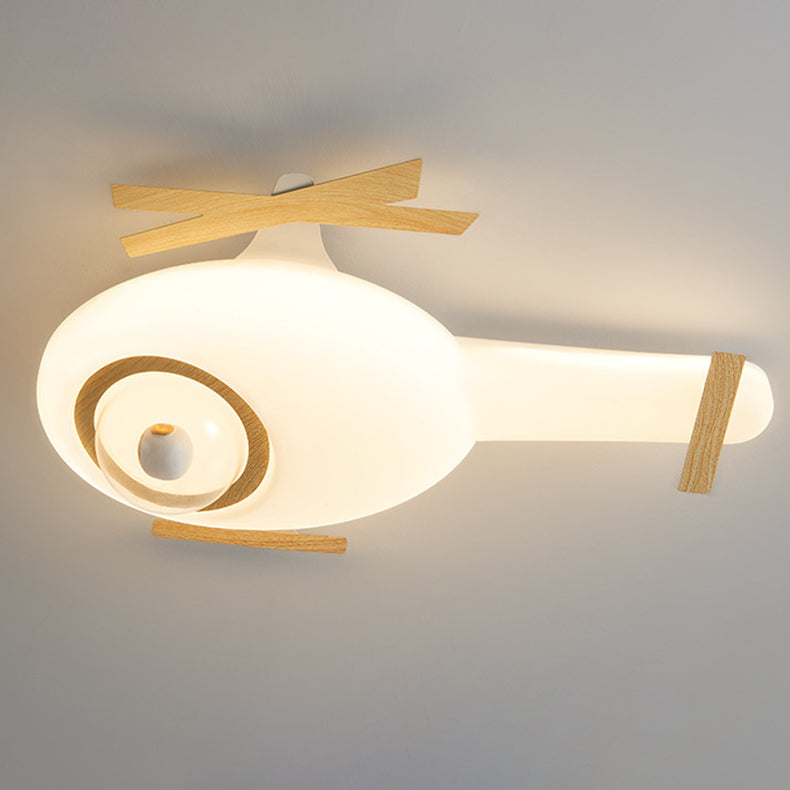 Lumendat Modern Minimalist Kids Airplane Iron PE LED Flush Mount Ceiling Light For Bedroom Lumendat