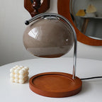 Vintage Glass Dome Solid Wood Base 1-Light Melting Wax Table Lamp Lumendat