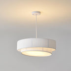 Contemporary Scandinavian Round Iron Acrylic Fabric 4/5 Light Pendant Light for Living Room BulbSquare