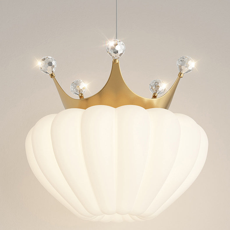 Lumendat Contemporary Creative Kids Cloud Crown Iron PE Crystal LED Pendant Light For Bedroom Lumendat