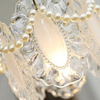 French Light Luxury Hardware Glass 1-Light Pendant Light