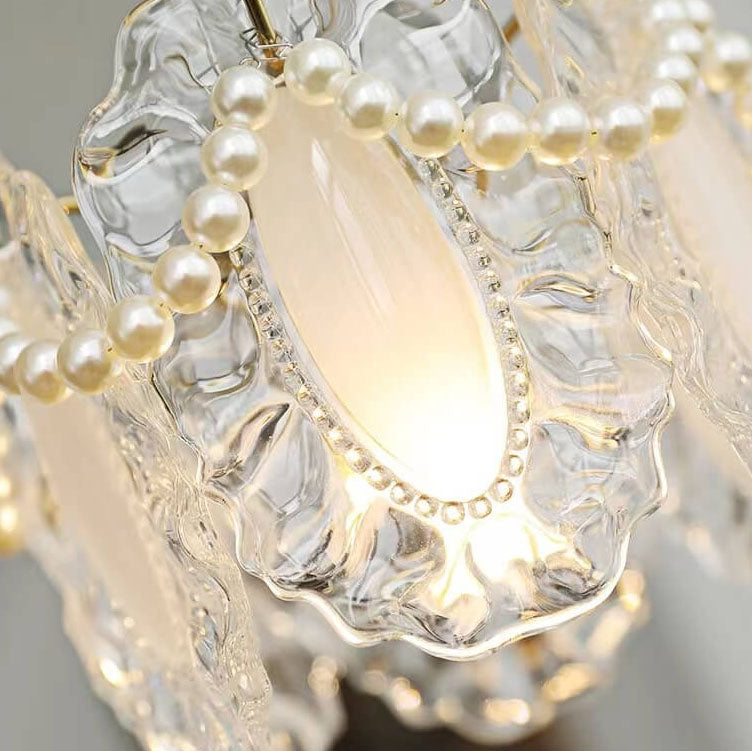 French Light Luxury Hardware Glass 1-Light Pendant Light