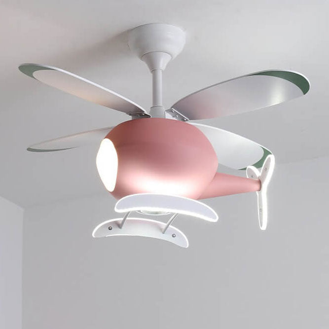 Lumendat Simple Cartoon Aircraft LED Downrods Ceiling Fan Light Lumendat