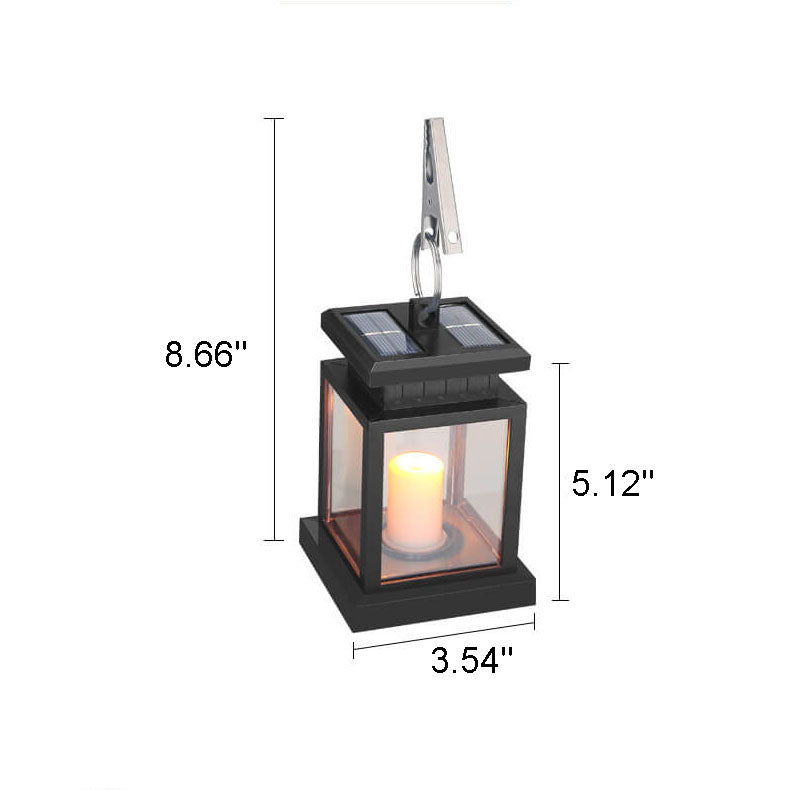 Solar Retro Candle Lantern LED Outdoor Hanging Light Lumendat