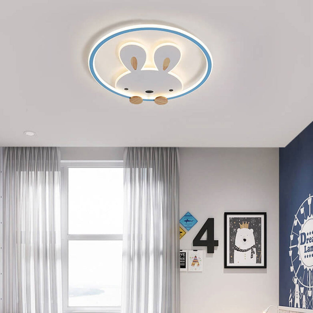 Lumendat Childlike Creative Cartoon Rabbit Design LED Flush Mount Light Lumendat