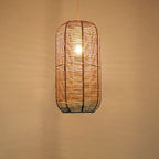 Modern Chinese Hemp Rope Round Geometry 1-Light Pendant Light