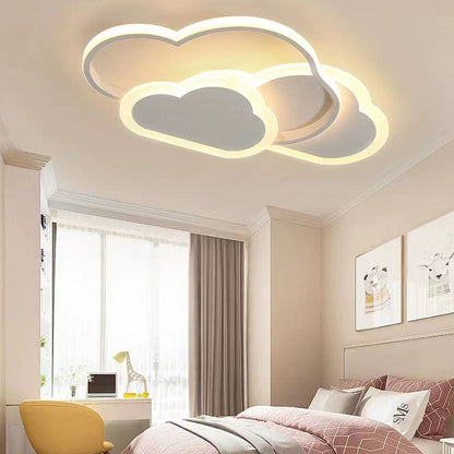 Contemporary Simplicity Cloud Acrylic Shade Metal LED Flush Mount Ceiling Light for Bedroom