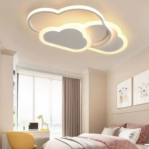 Contemporary Simplicity Cloud Acrylic Shade Metal LED Flush Mount Ceiling Light for Bedroom
