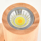 Modern Simple Warm Solid Wood Strip Double Head LED Wall Sconce Lamp