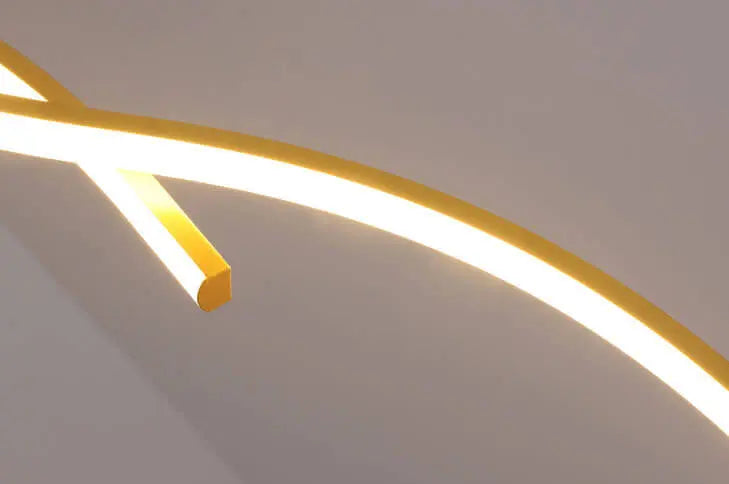 Nordic Minimalist Long Strip Wave Design Island Light LED Chandelier Lumendat