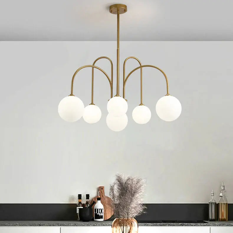 Glass Ball 6-8 Light Arch Chandeliers Lumendat