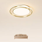 Modern Light Luxury Golden Circle LED Flush Mount Ceiling Light Lumendat