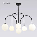 Glass Ball 6-8 Light Arch Chandeliers Lumendat
