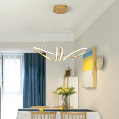 Modern Aluminum Spiral 1-light LED Chandeliers