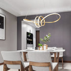 Modern Aluminum Spiral 1-light LED Chandeliers BulbSquare
