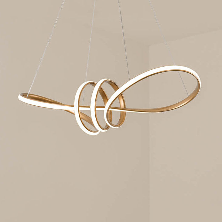 Modern Aluminum Spiral 1-light LED Chandeliers