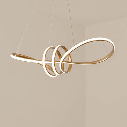 Modern Aluminum Spiral 1-light LED Chandeliers