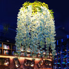 Industrial Colorful Flower Globe Chandelier – 1/3/5-light, Pink Blue Purple Lumendat