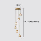 Modern Prismatic Crystal Cylinder Stairway Chandelier – 6 or 9 Lights Lumendat