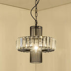 Vintage Wrought Iron Geometry Birdcage 1-light Pendant Light BulbSquare