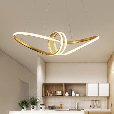 Modern Aluminum Spiral 1-light LED Chandeliers