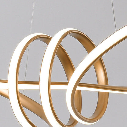 Modern Aluminum Spiral 1-light LED Chandeliers