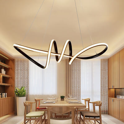 Modern Aluminum Spiral 1-light LED Chandeliers