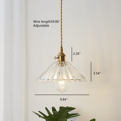 Textured Glass 1-light Single Dome Pendant Light