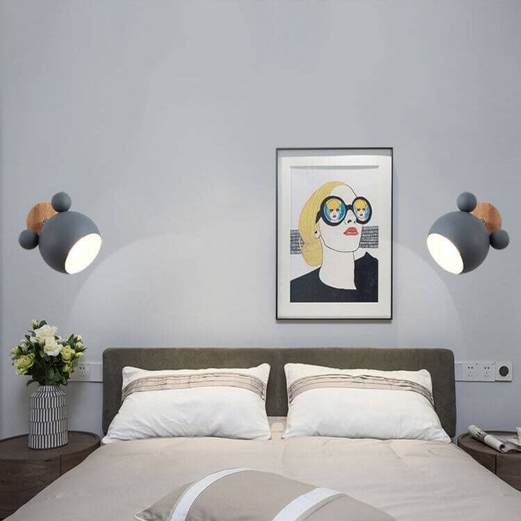 Lumendat Nordic Macaron Cartoon Bear Shape 1-Light Wall Sconce Lamps Lumendat