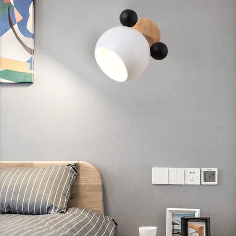 Lumendat Nordic Macaron Cartoon Bear Shape 1-Light Wall Sconce Lamps Lumendat