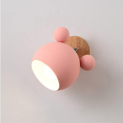 Lumendat Nordic Macaron Cartoon Bear Shape 1-Light Wall Sconce Lamps Lumendat