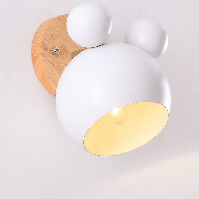 Lumendat Nordic Macaron Cartoon Bear Shape 1-Light Wall Sconce Lamps Lumendat
