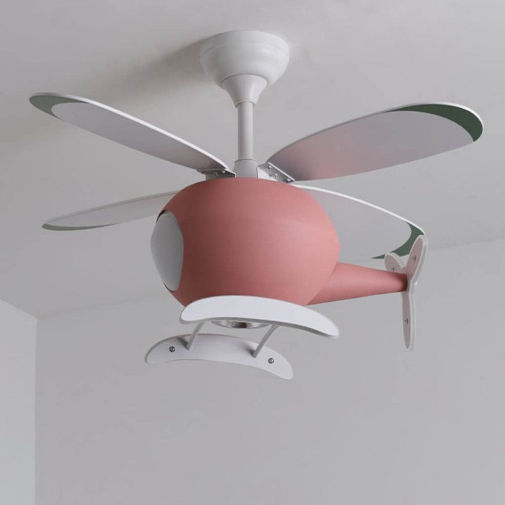 Lumendat Simple Cartoon Aircraft LED Downrods Ceiling Fan Light Lumendat