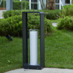 Modern Minimalist Square Frame Stainless Steel Acrylic LED Waterproof Lawn Landscape Light For Outdoor Patio Lumendat