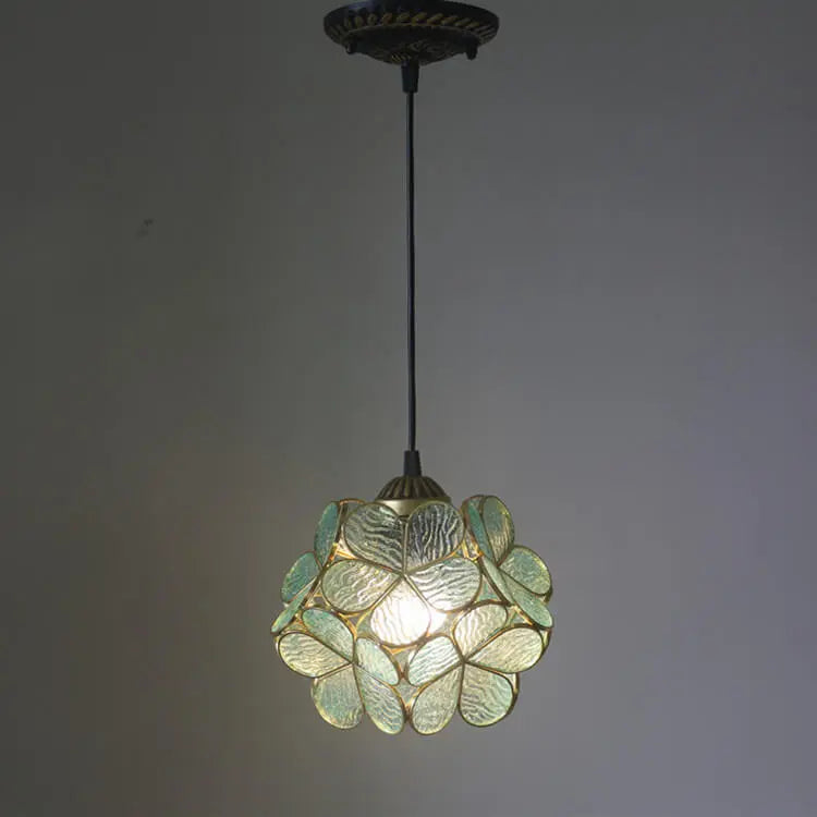 Vintage Stained Glass Petal 1-light Pendant Light Lumendat